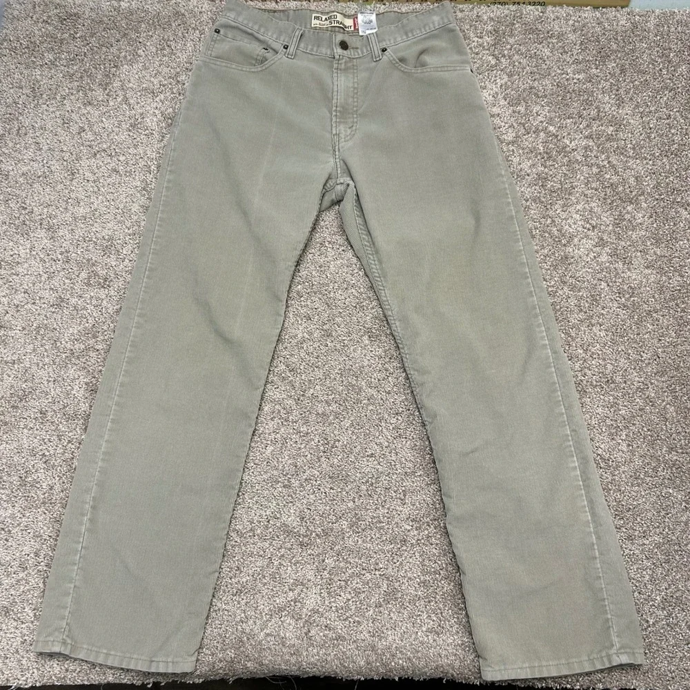 Levi's Relaxed Straight 559 Corduroy Pants Men Size 32x32 Vintage y2k Beige
